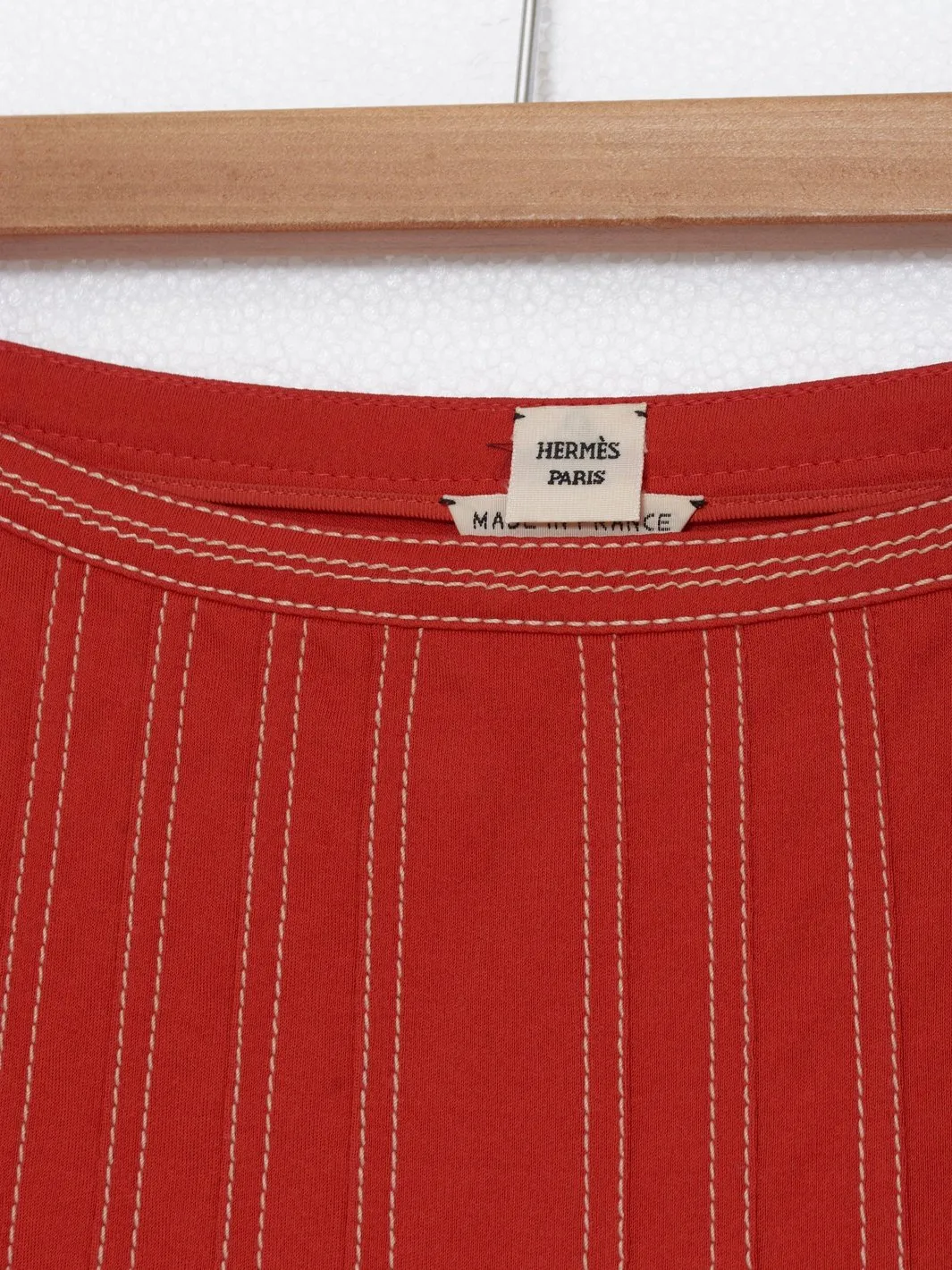 1990s knee-length orange Hermès skirt