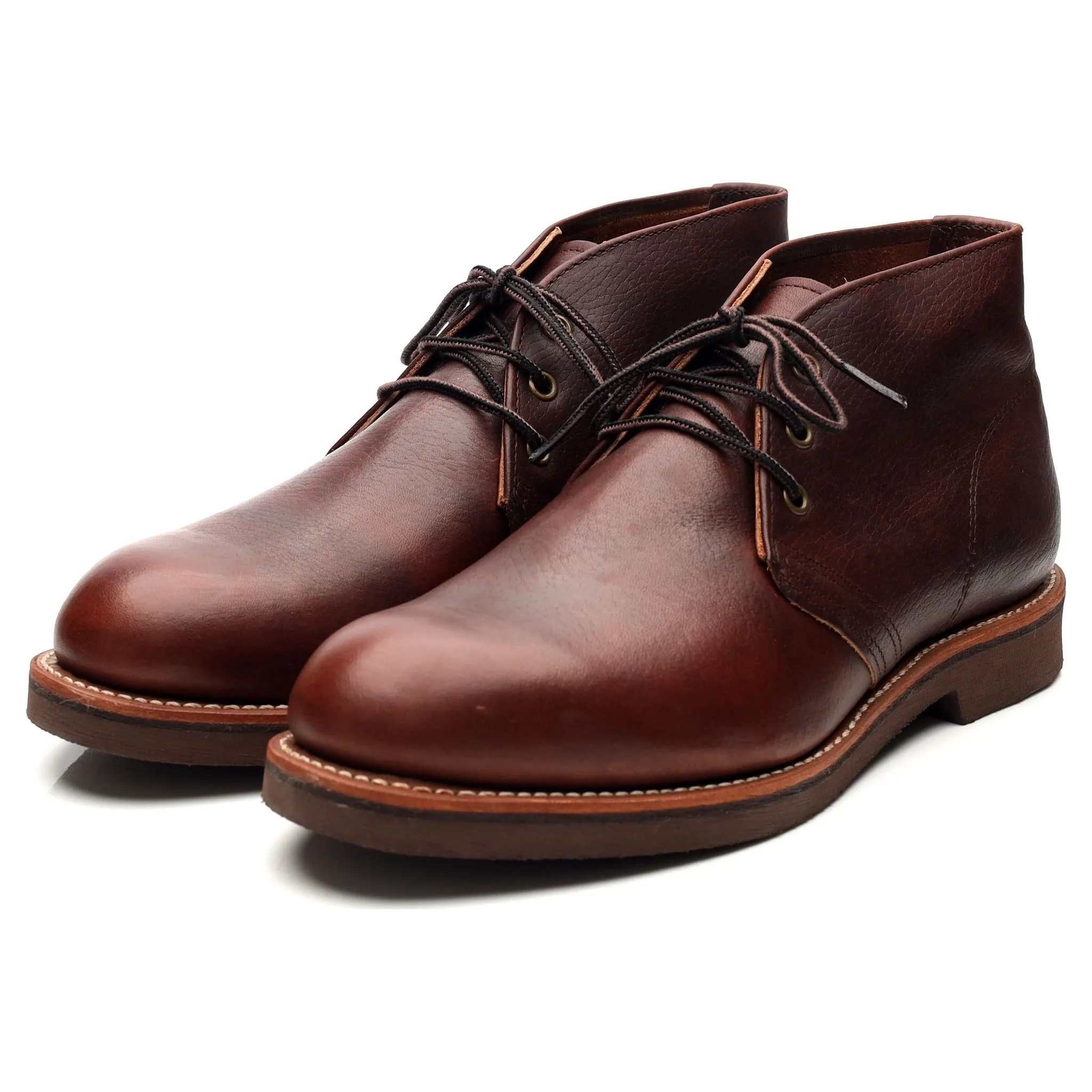 '9215' Brown Leather Chukka Boots UK 9 US 10