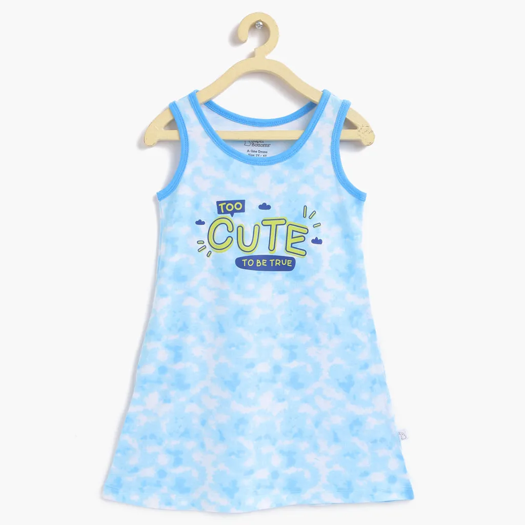 A-line Dress - 2 pack - Mango Summers - Tie-Dye Blues ( 2-4 years)