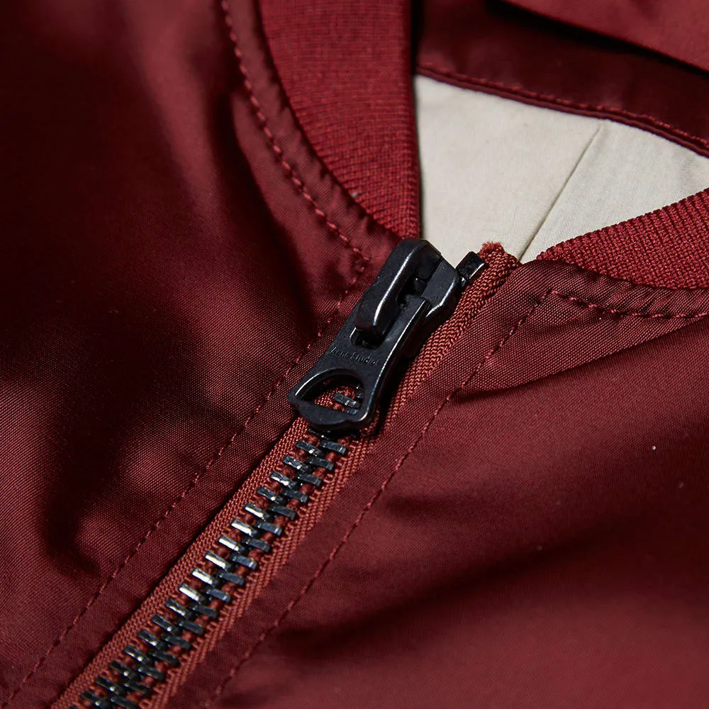 Acne Studios Selo Light MA-1 Bomber JacketBurgundy