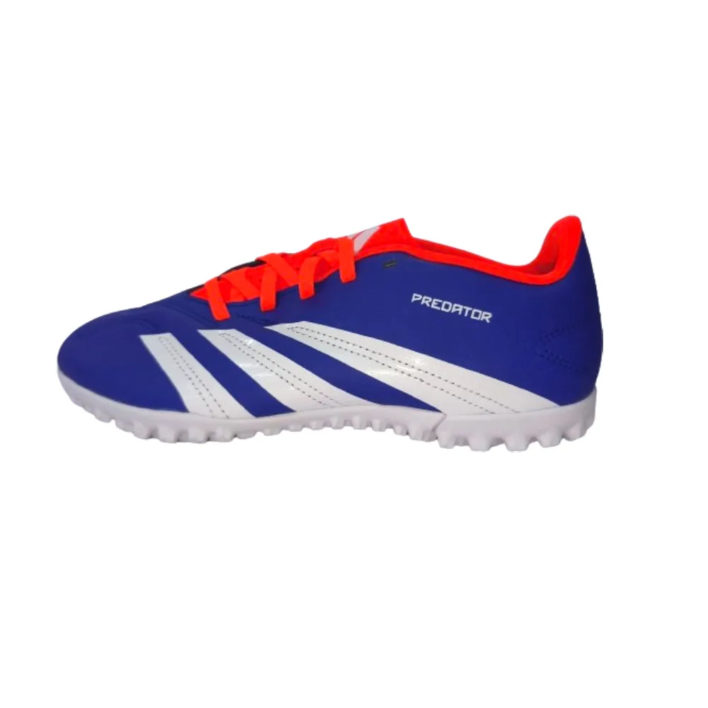 Adidas Unisex Perdator Club Turf Football Shoe (Lucid Blue/White/Solar Red)