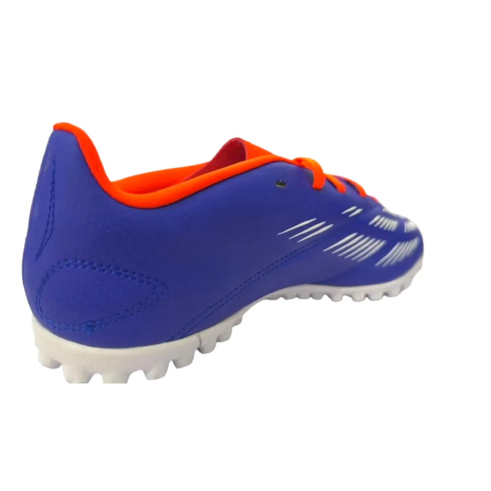 Adidas Unisex Perdator Club Turf Football Shoe (Lucid Blue/White/Solar Red)