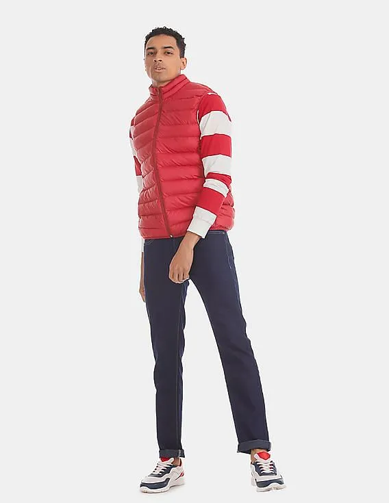 Aeropostale Red Quilted Gilet Jacket