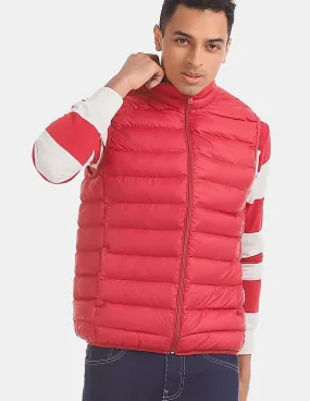 Aeropostale Red Quilted Gilet Jacket