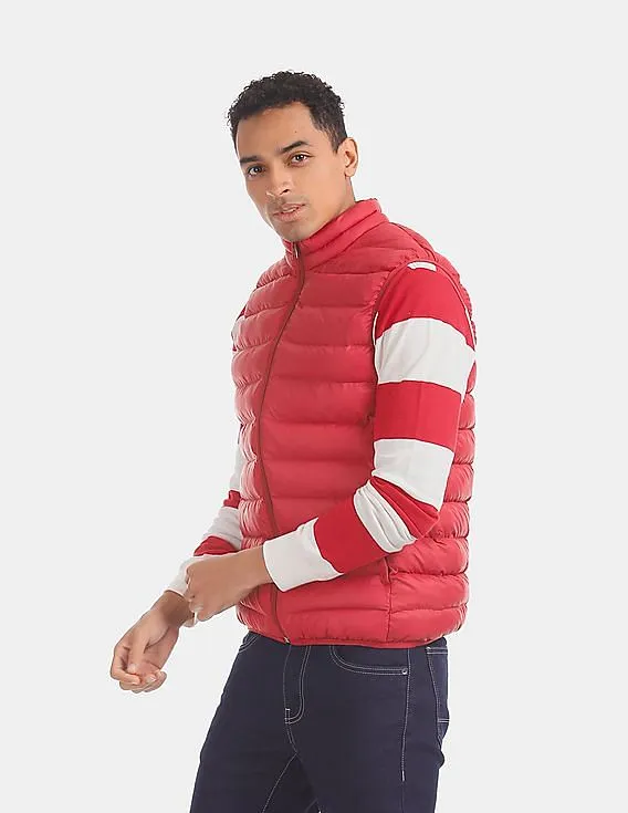 Aeropostale Red Quilted Gilet Jacket