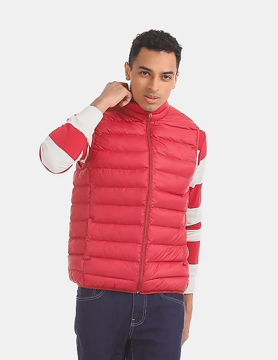 Aeropostale Red Quilted Gilet Jacket