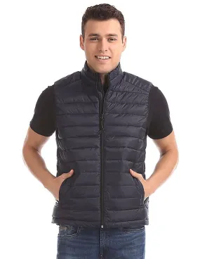 Aeropostale Solid Padded Gilet Jacket