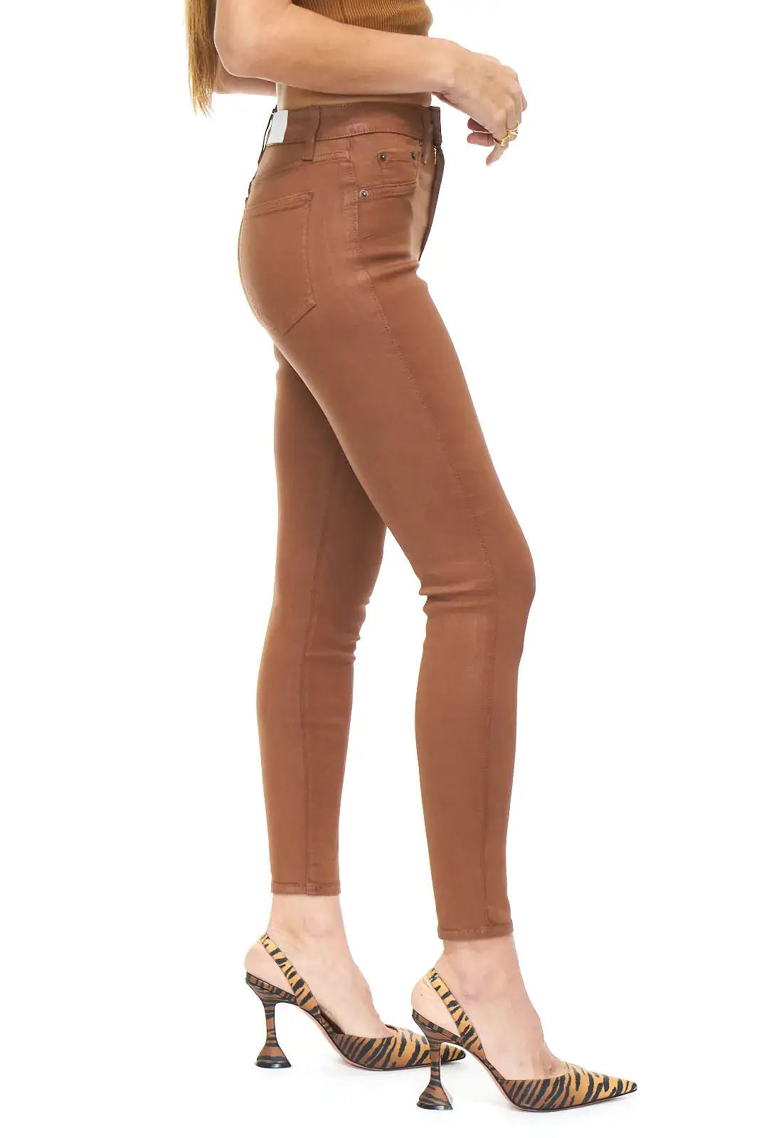 ALINE COGNAC SKINNY HIGH RISE