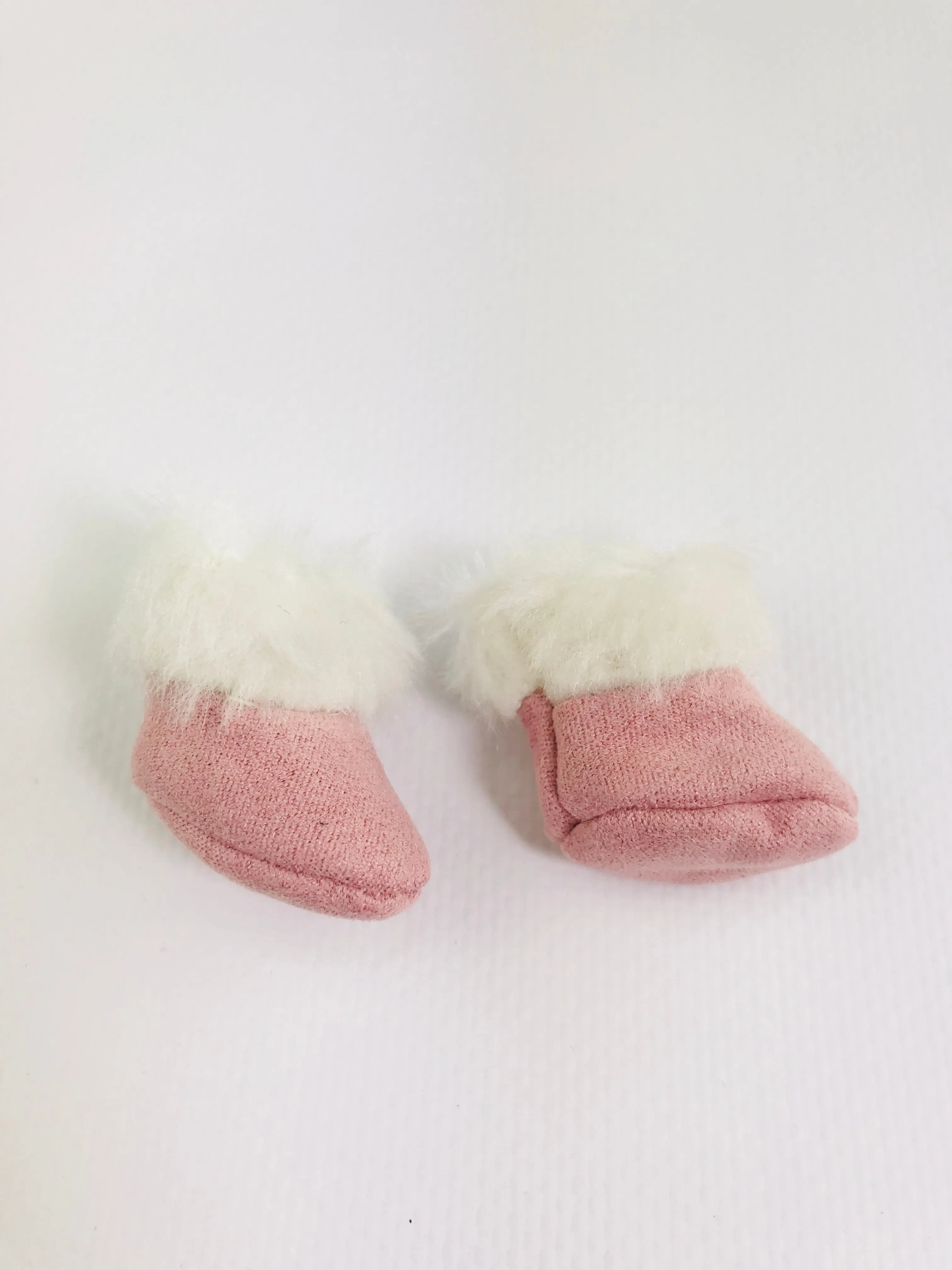 ANGELA Doll FAUX SUEDE FUR BOOTS pink