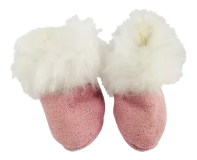 ANGELA Doll FAUX SUEDE FUR BOOTS pink