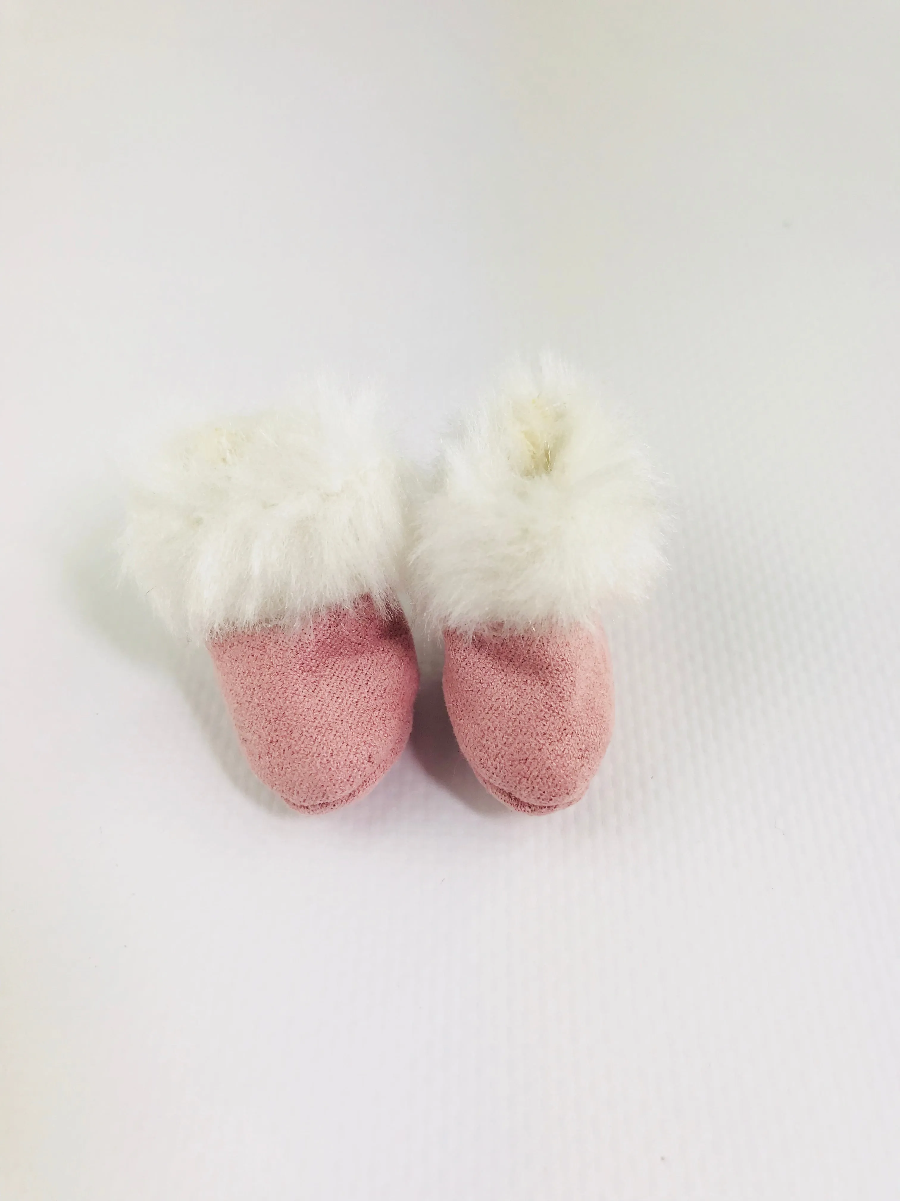 ANGELA Doll FAUX SUEDE FUR BOOTS pink