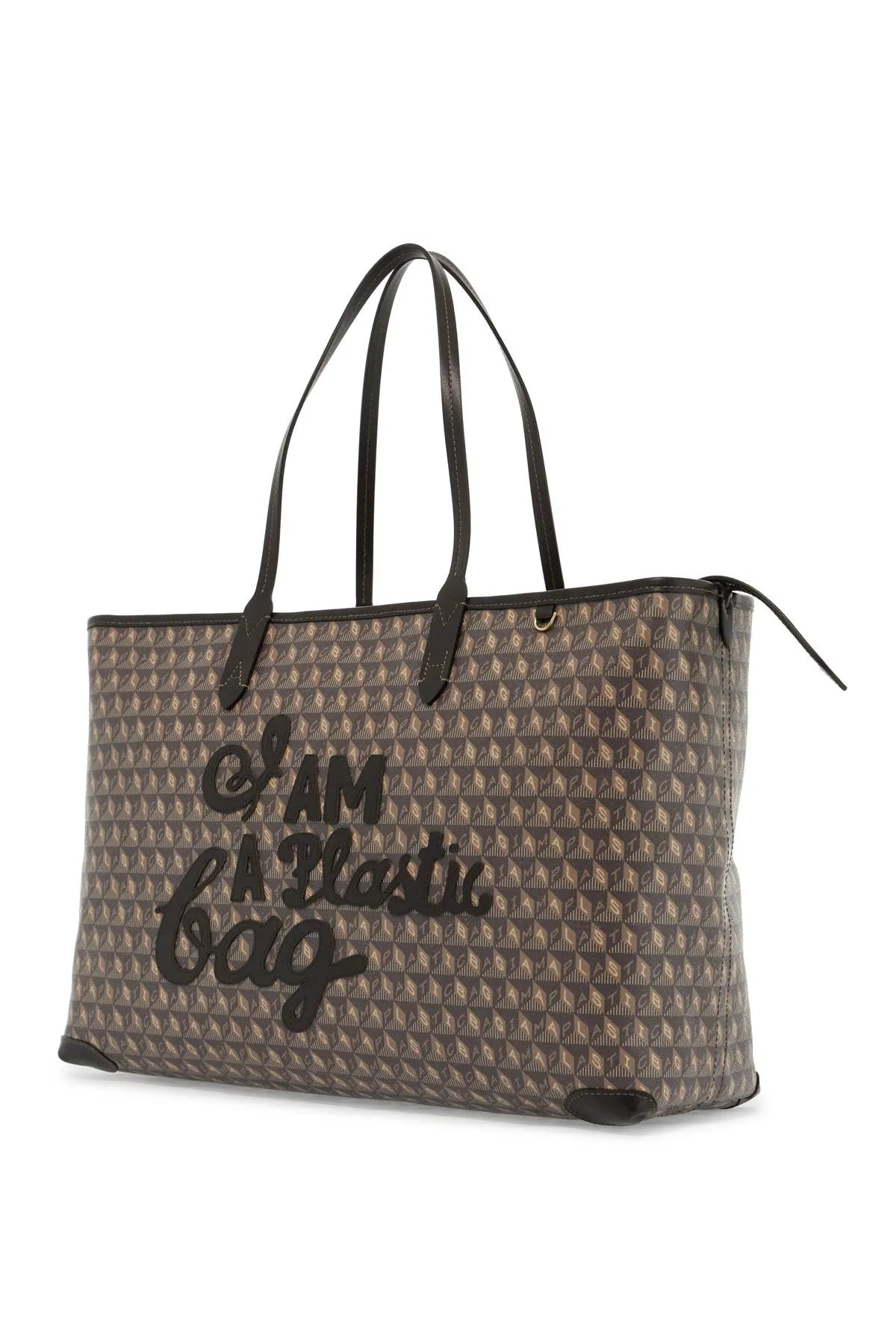 Anya Hindmarch    Anya Hindmarch I Am A Plastic Bag Zipped Motif Tote Bag