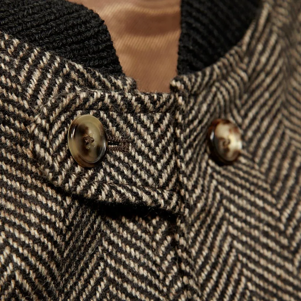 A.P.C. Herringbone Wool Bomber JacketBrown