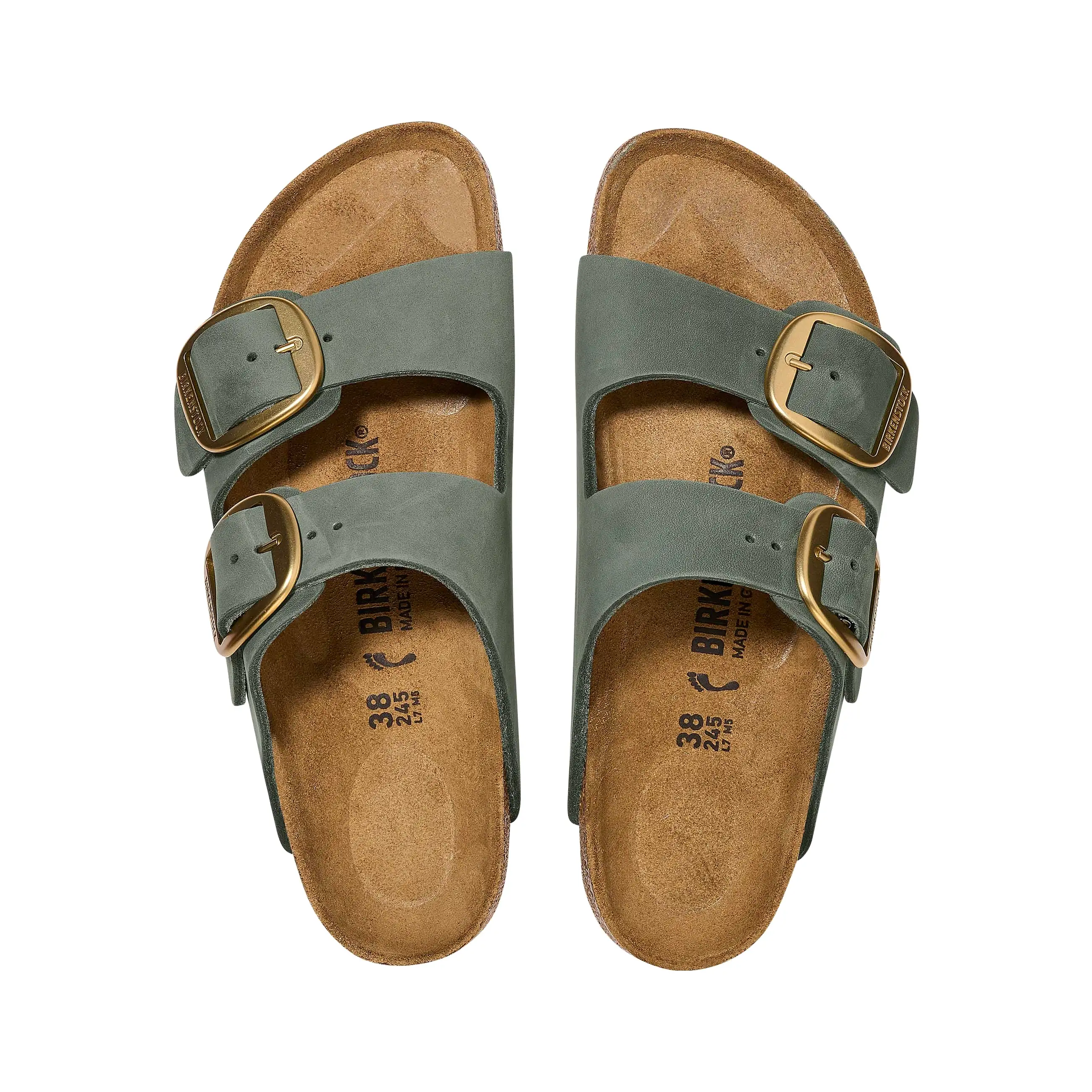 Arizona Big Buckle Thyme Nubuck Leather