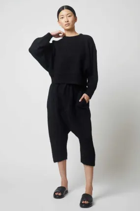 Balloon Sleeve Sweater - Black