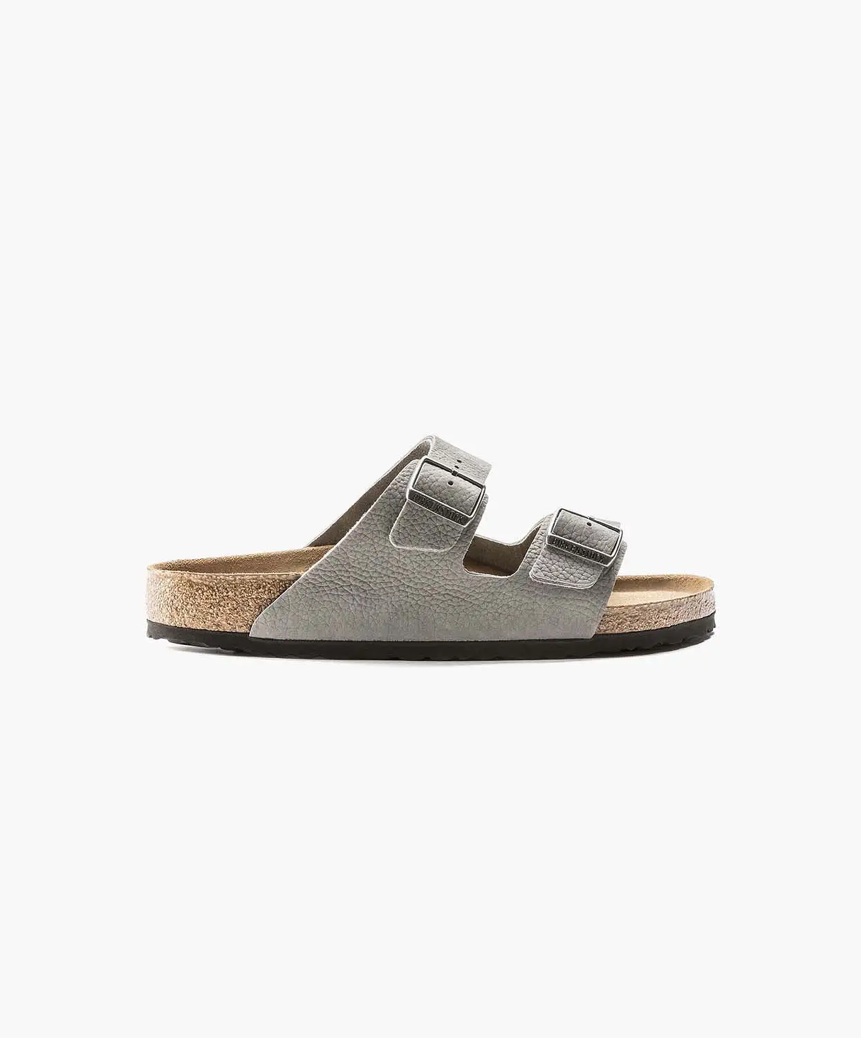 Birkenstock Arizona Nubuck Leather Desert Buck Whale Grey Soft Footbed Sandals