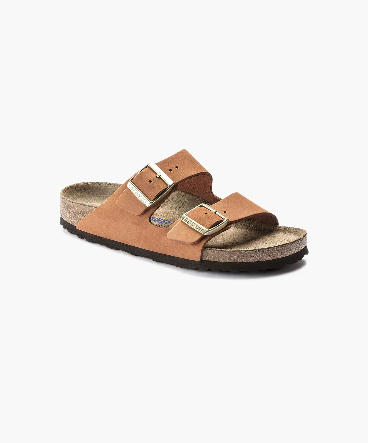 Birkenstock Arizona Nubuck Leather Pecan Soft Footbed Sandals