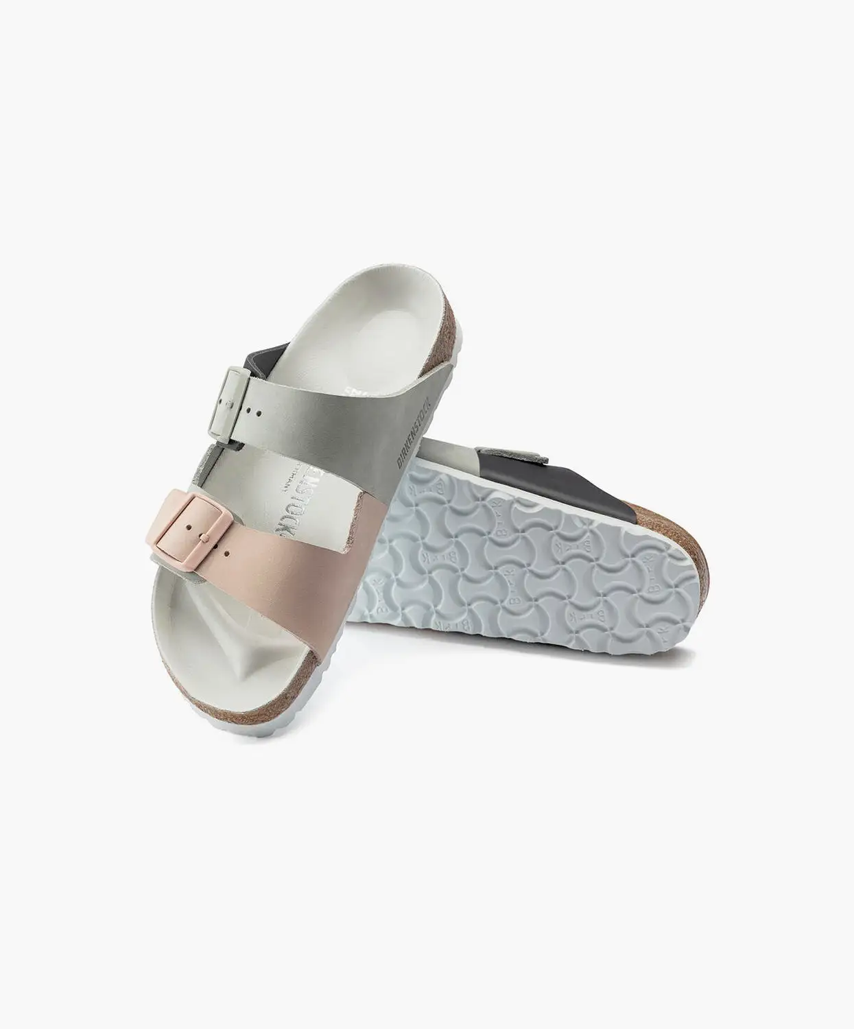 Birkenstock Arizona Split Nubuck Leather Mineral/Light Rose Sandals