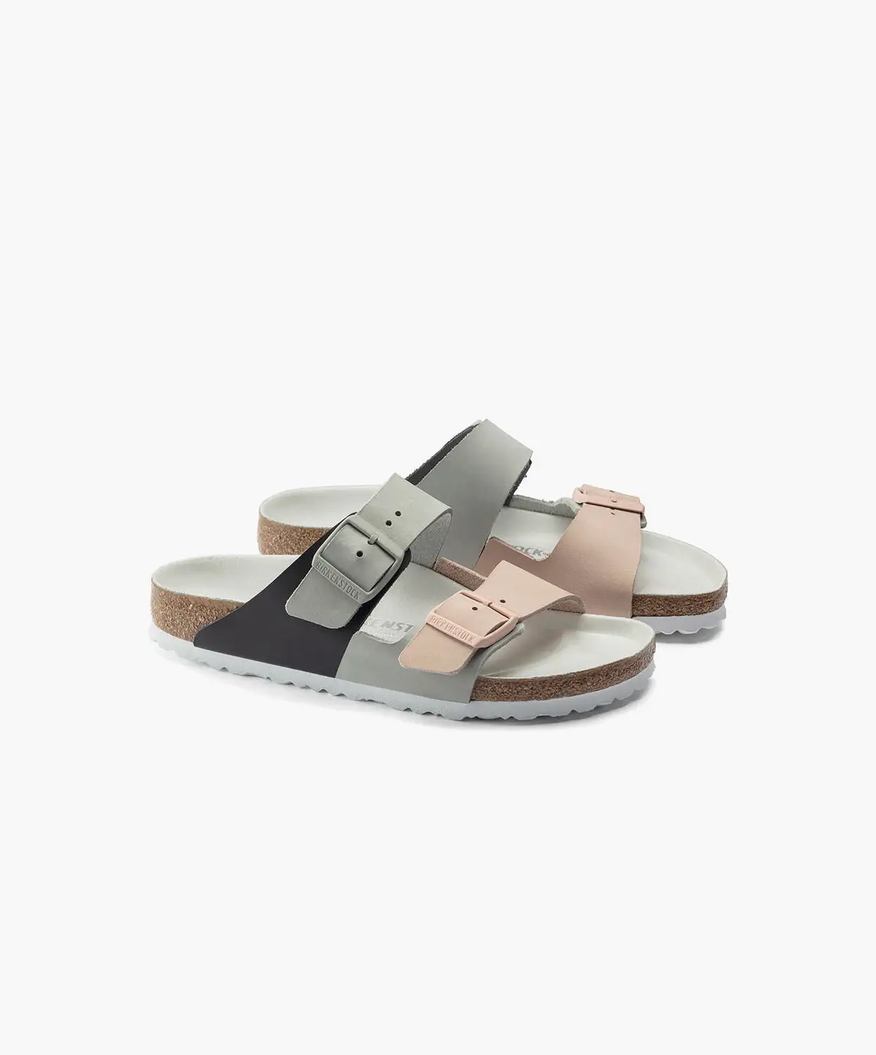 Birkenstock Arizona Split Nubuck Leather Mineral/Light Rose Sandals