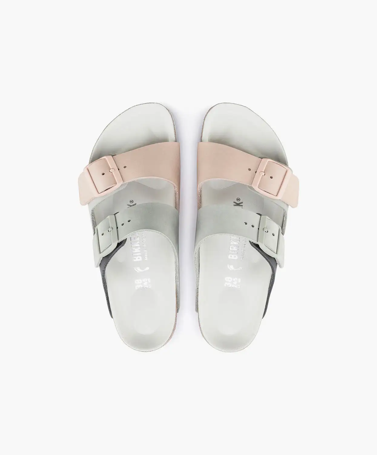 Birkenstock Arizona Split Nubuck Leather Mineral/Light Rose Sandals