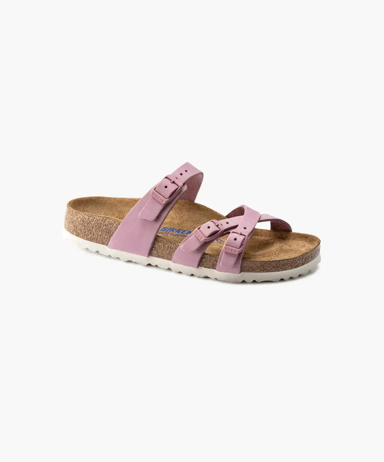 Birkenstock Franca Nubuck Leather Orchid Soft Footbed Sandals