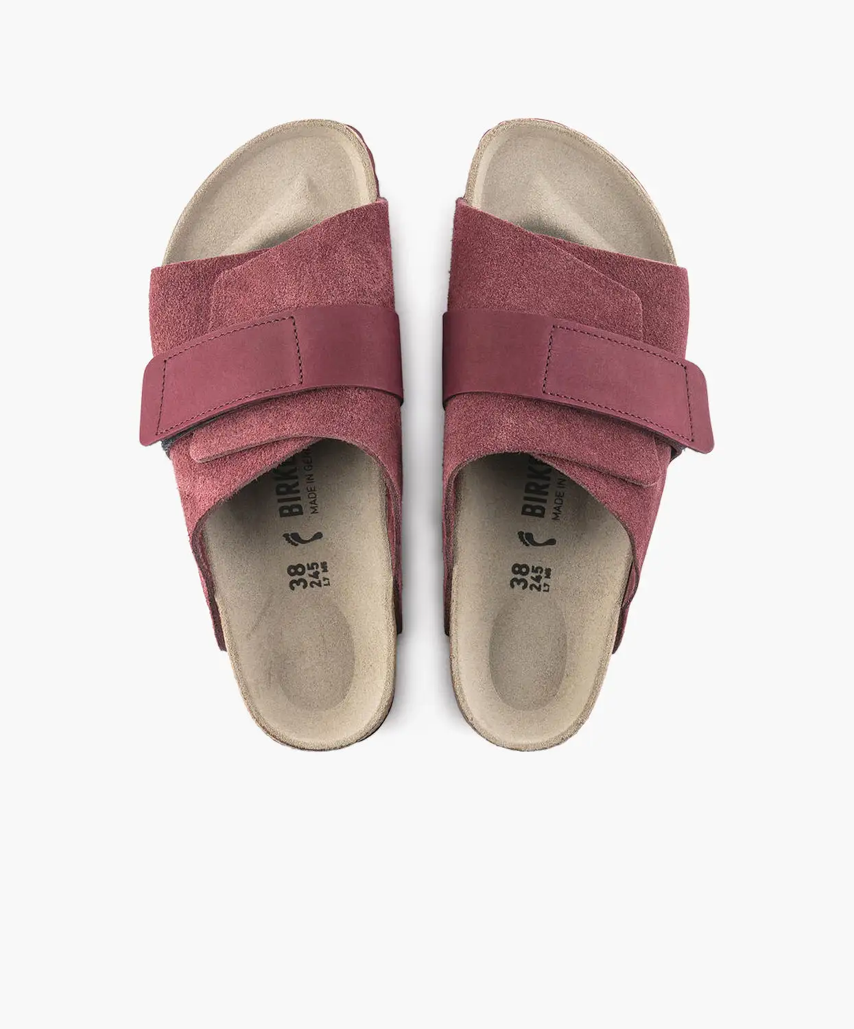 Birkenstock Kyoto Suede/Nubuck Leather Maroon Sandals