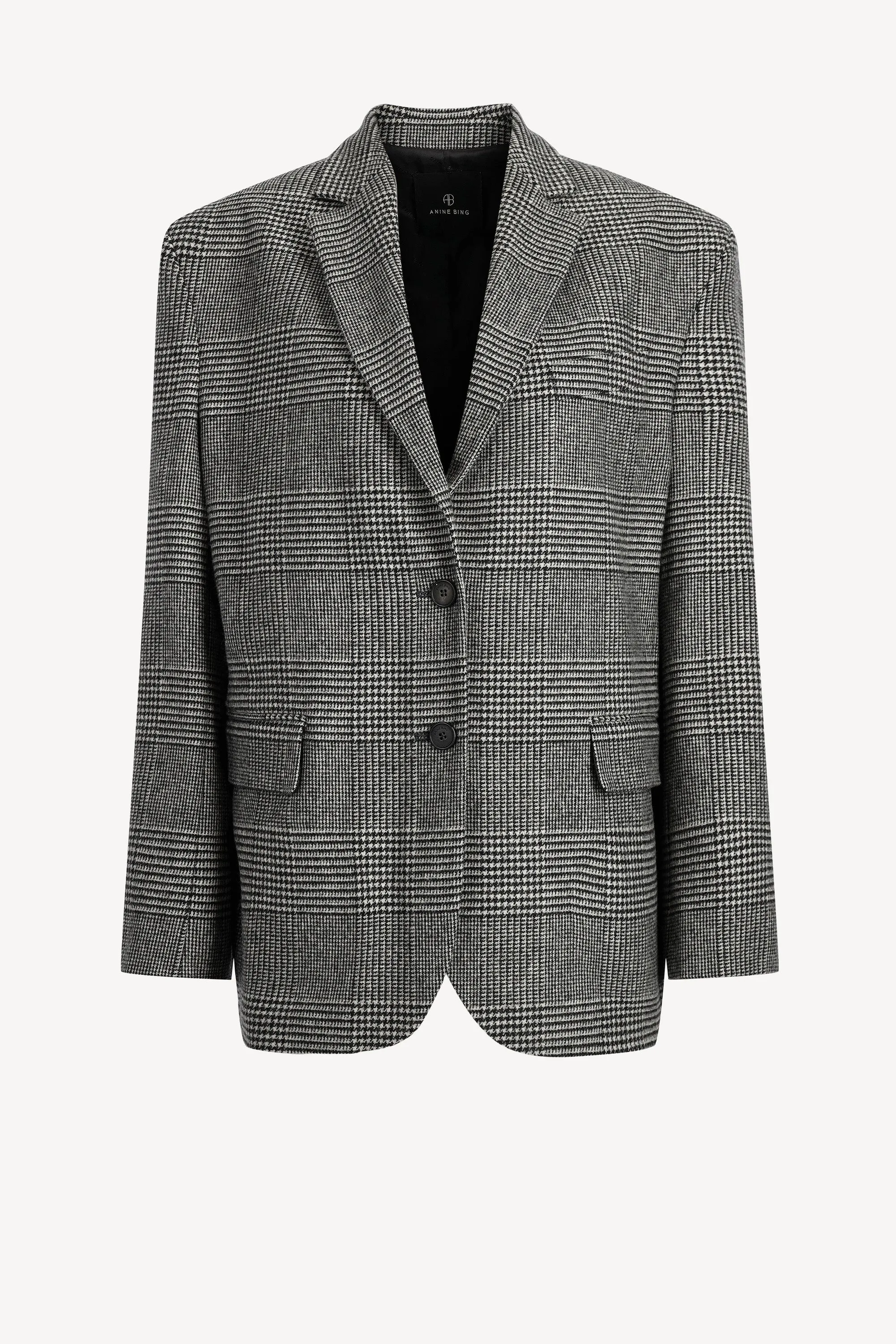 Blazer Quinn in Black/Grey Plaid