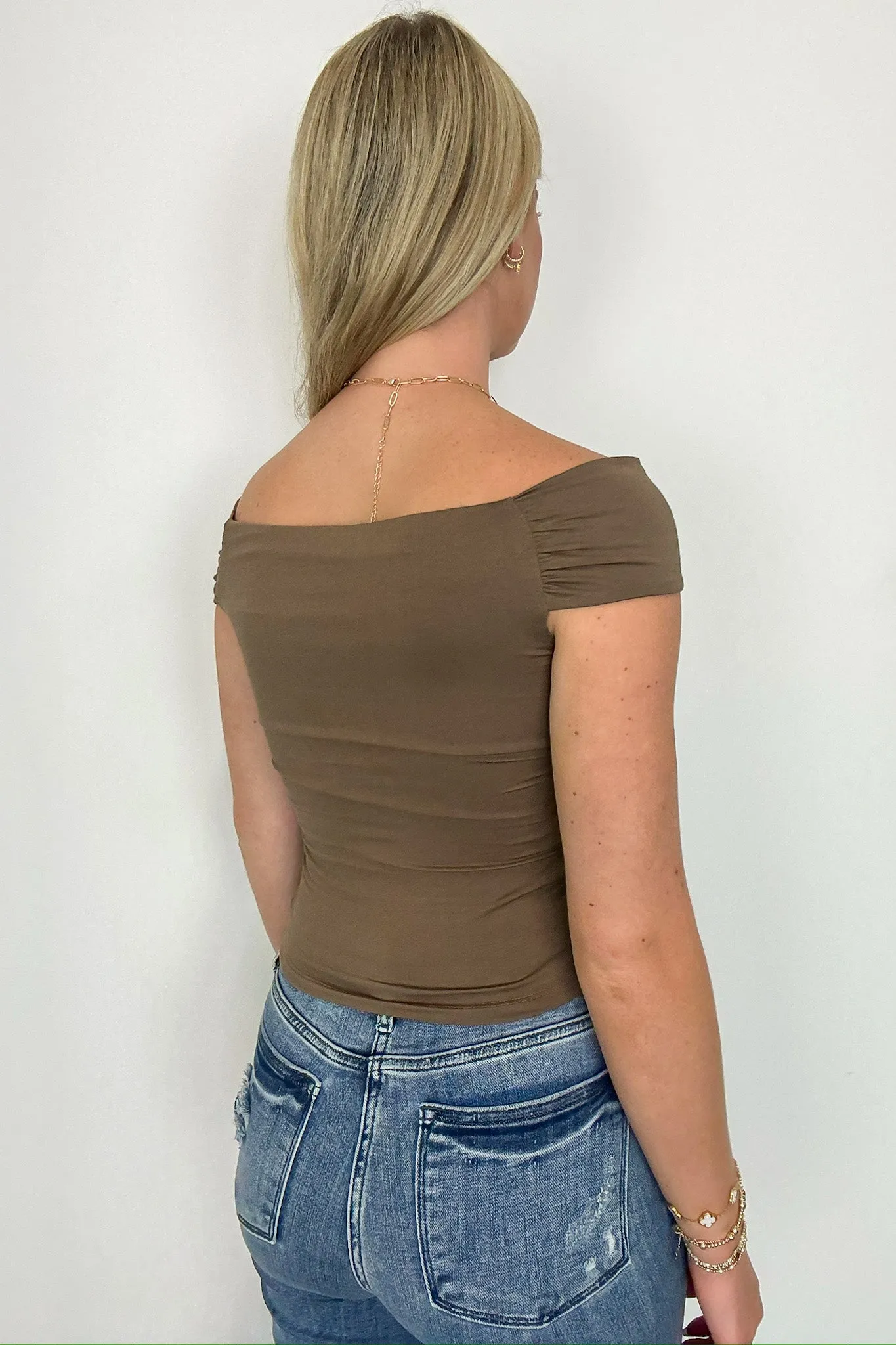 Braylyn Reversible Off Shoulder Knit Top