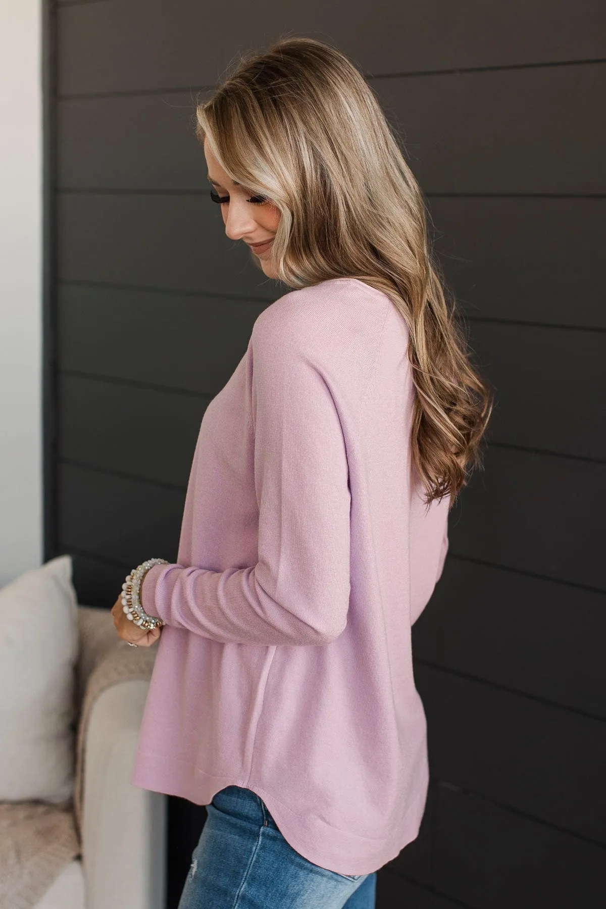 Butter Me Up Knit Sweater- Lavender