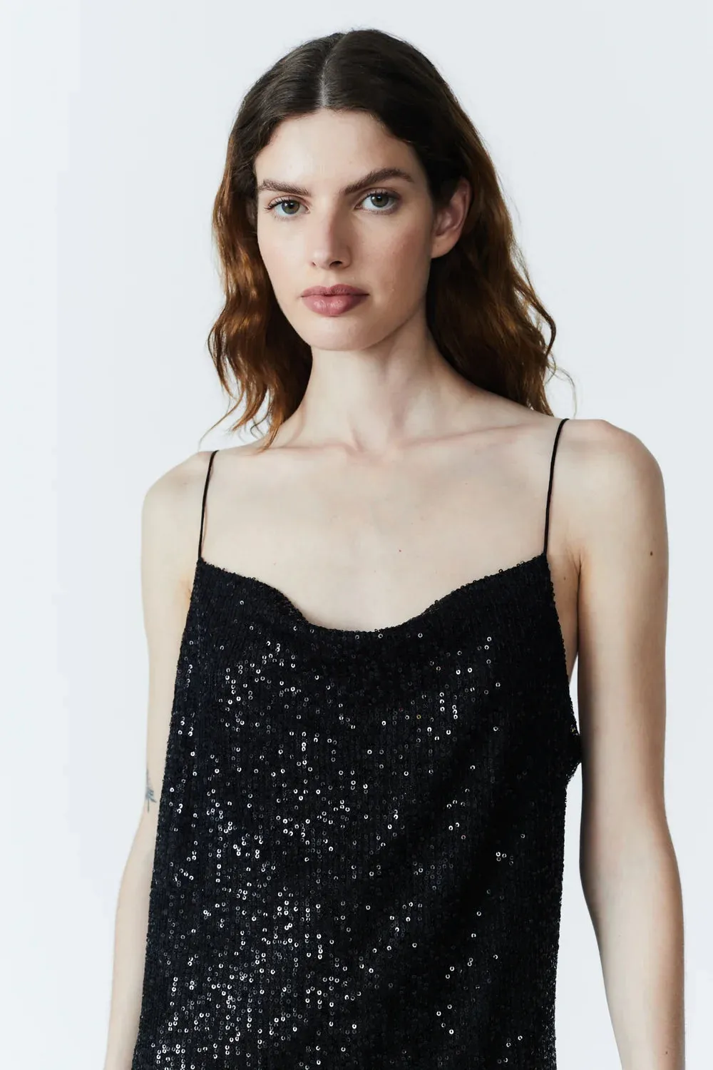 Carson Sequin Shift Dress