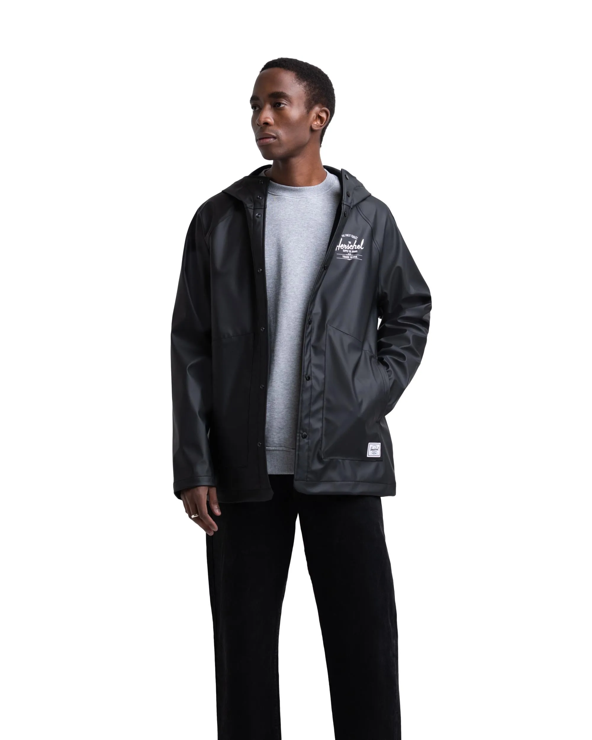 Casaco Herschel Homem Rainwear Classic Black/White Classic Logo 2