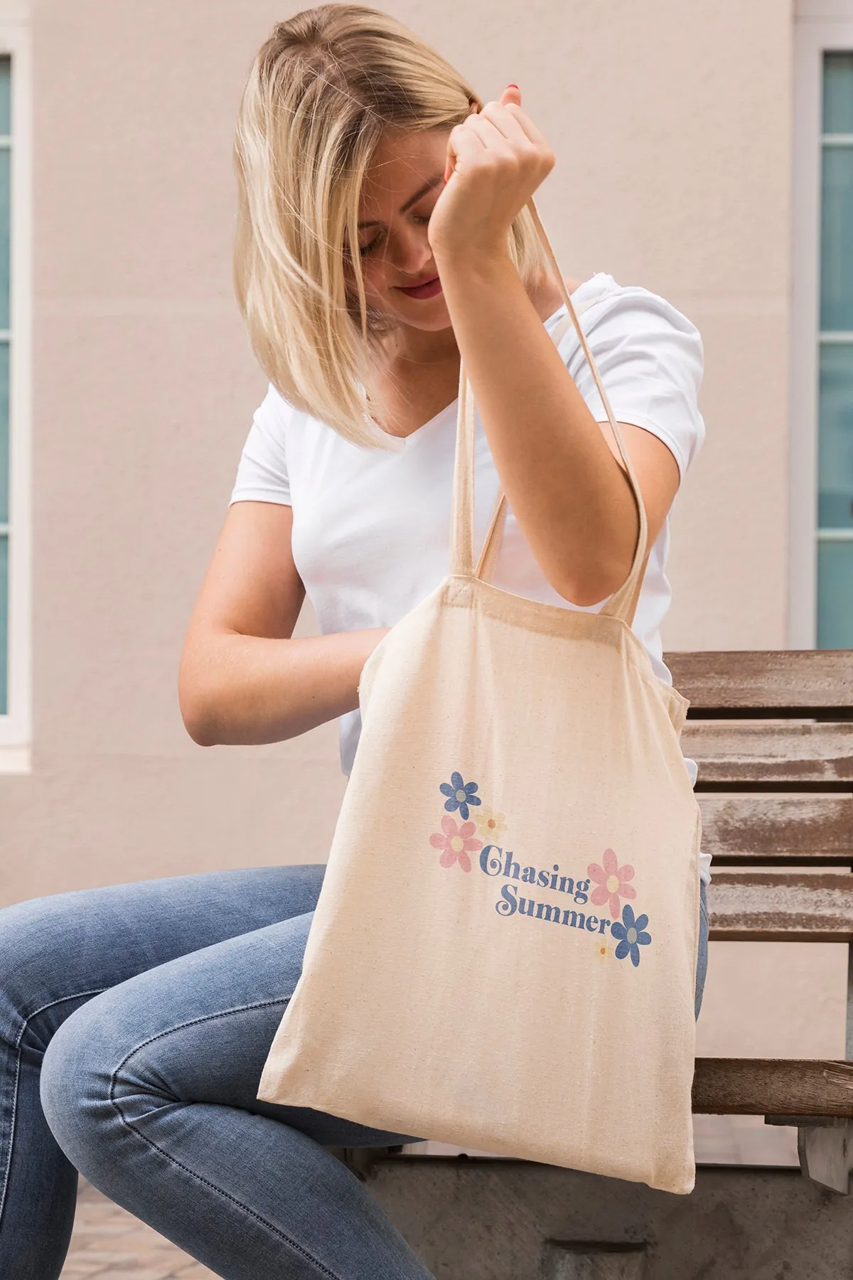 Chasing Summer Tote Bag + Waves Tote Bag (Combo of 2)