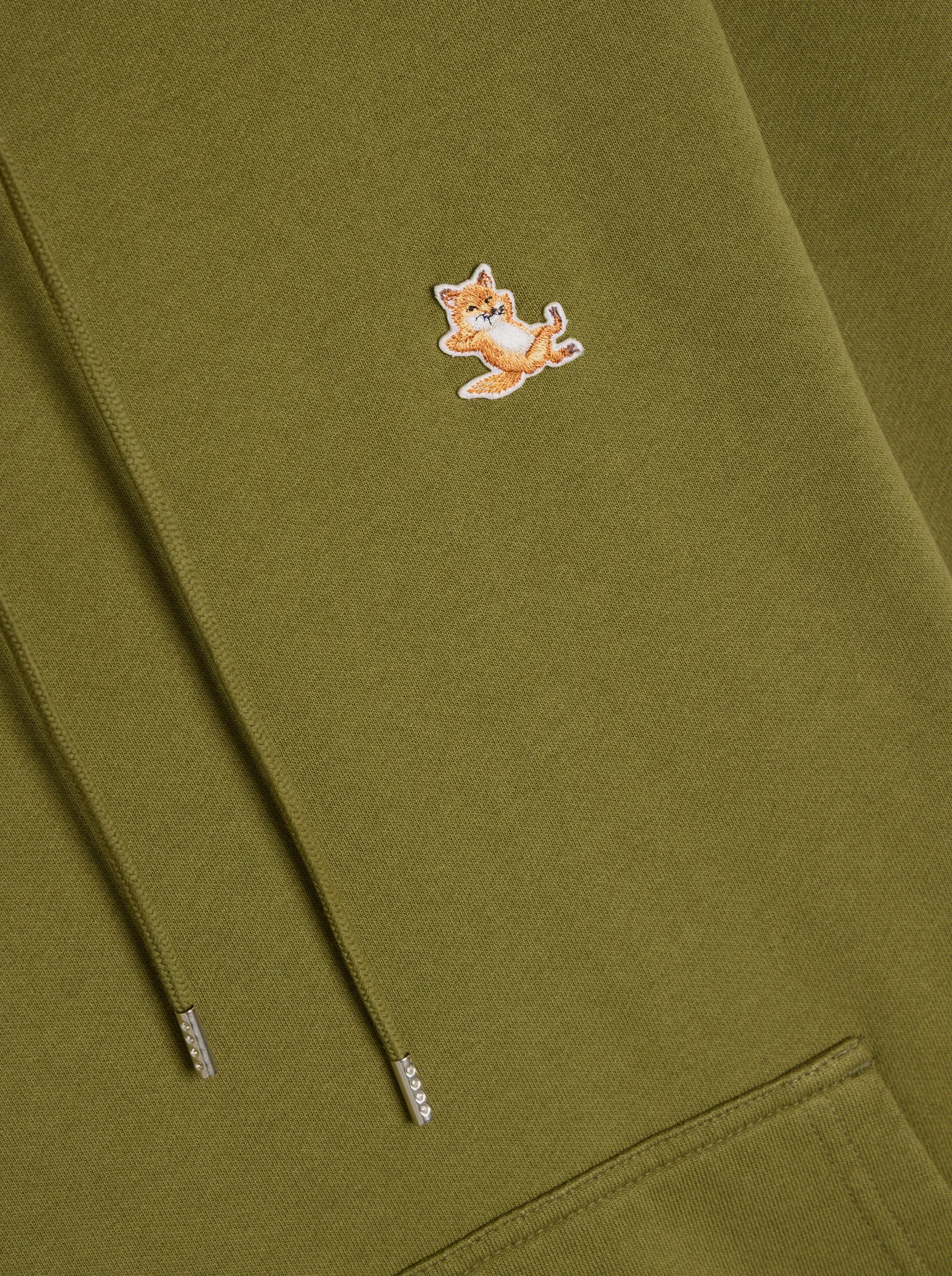 Chillax Patch Regular Hoodie, Military Green