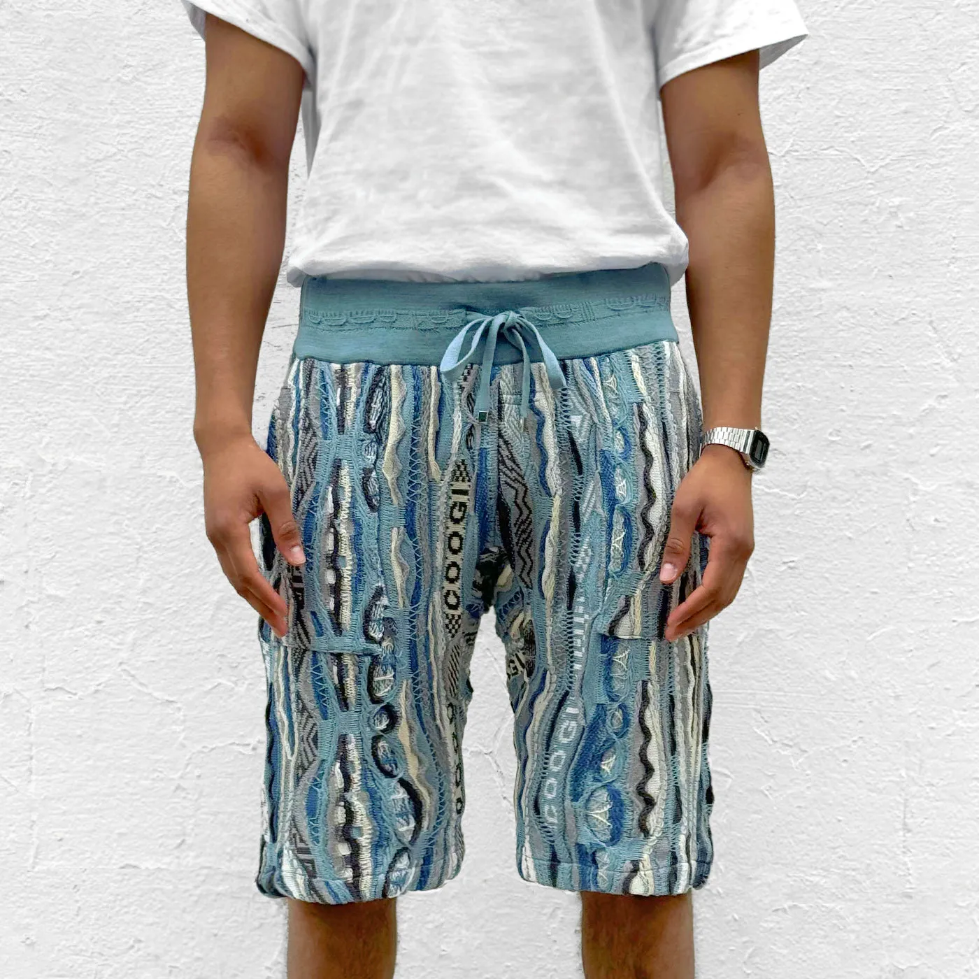 COOGI Pacific Blue Sweater Knit Shorts