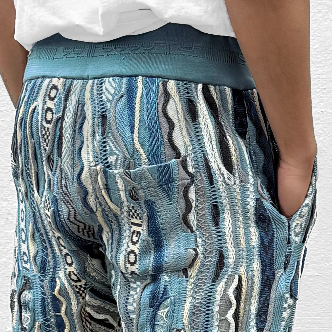 COOGI Pacific Blue Sweater Knit Shorts