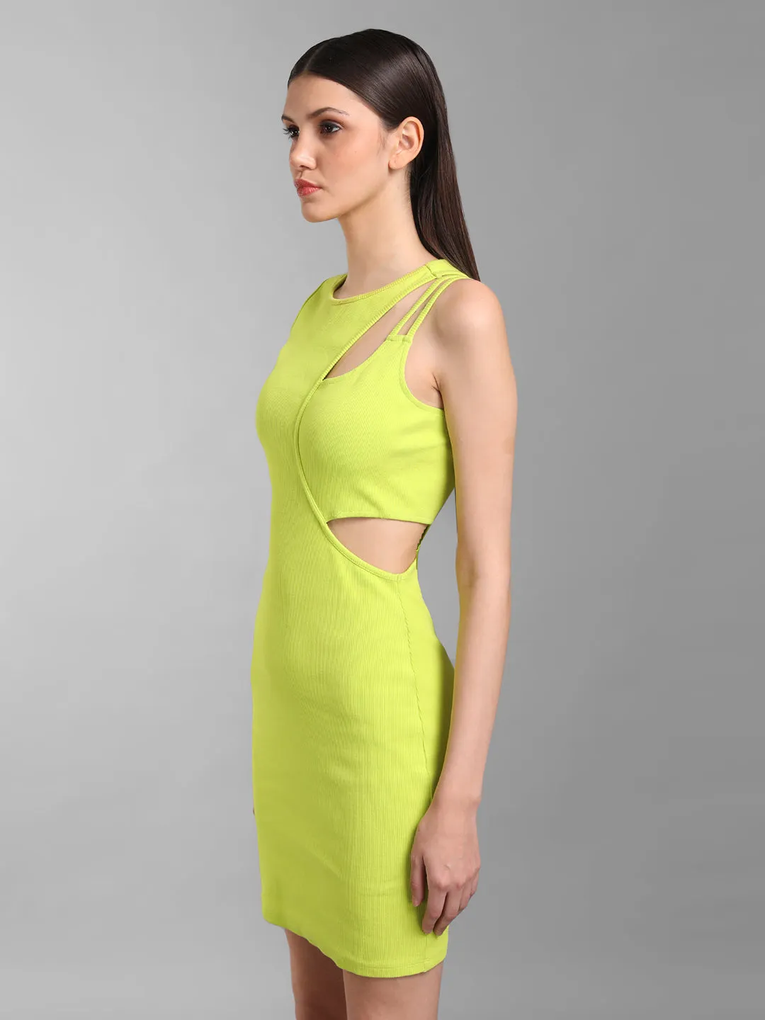 Cut-Out Rib Dress