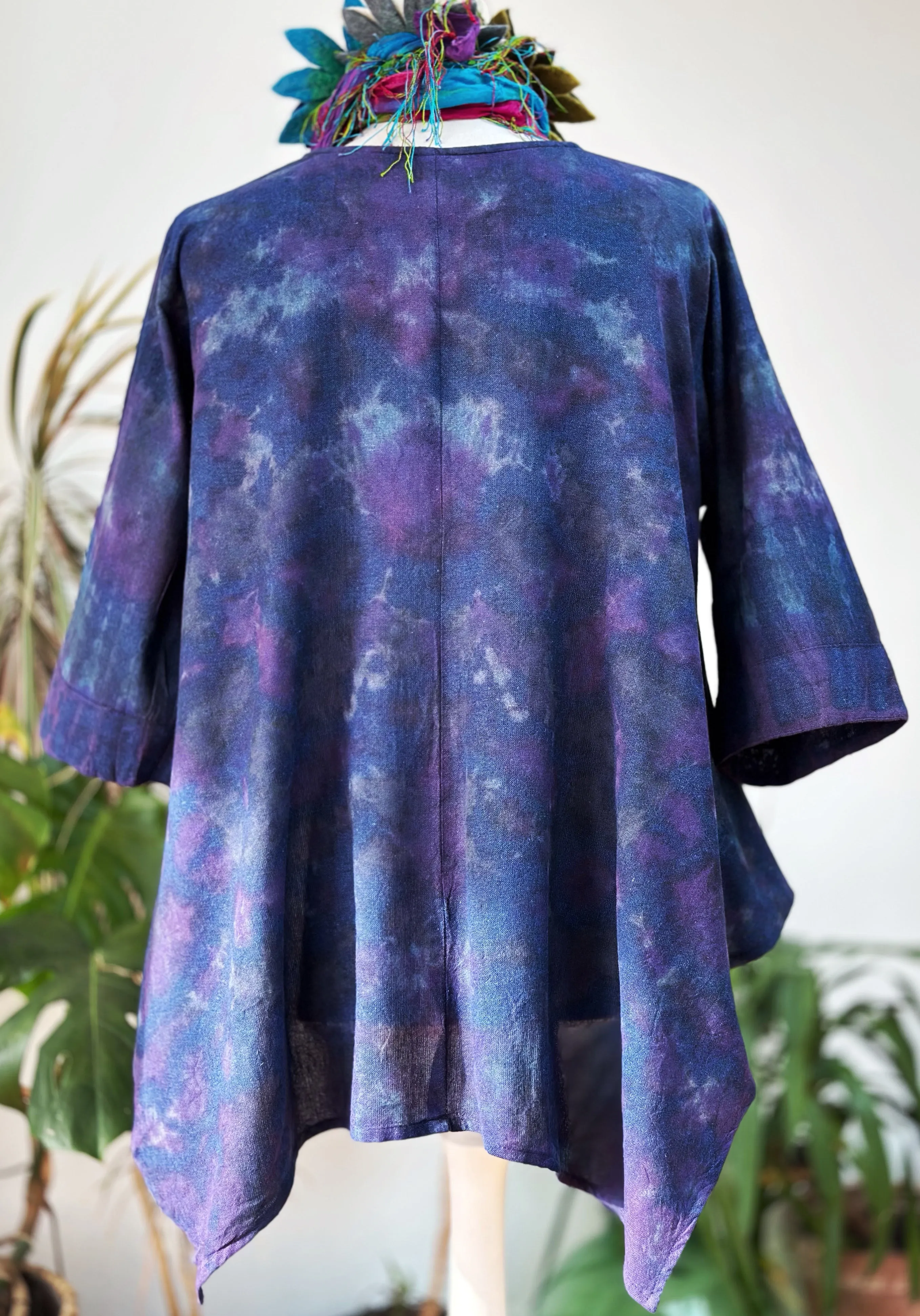 DREAMY INDIGO COTTON BIRDIE SHIRT  M / L / XL