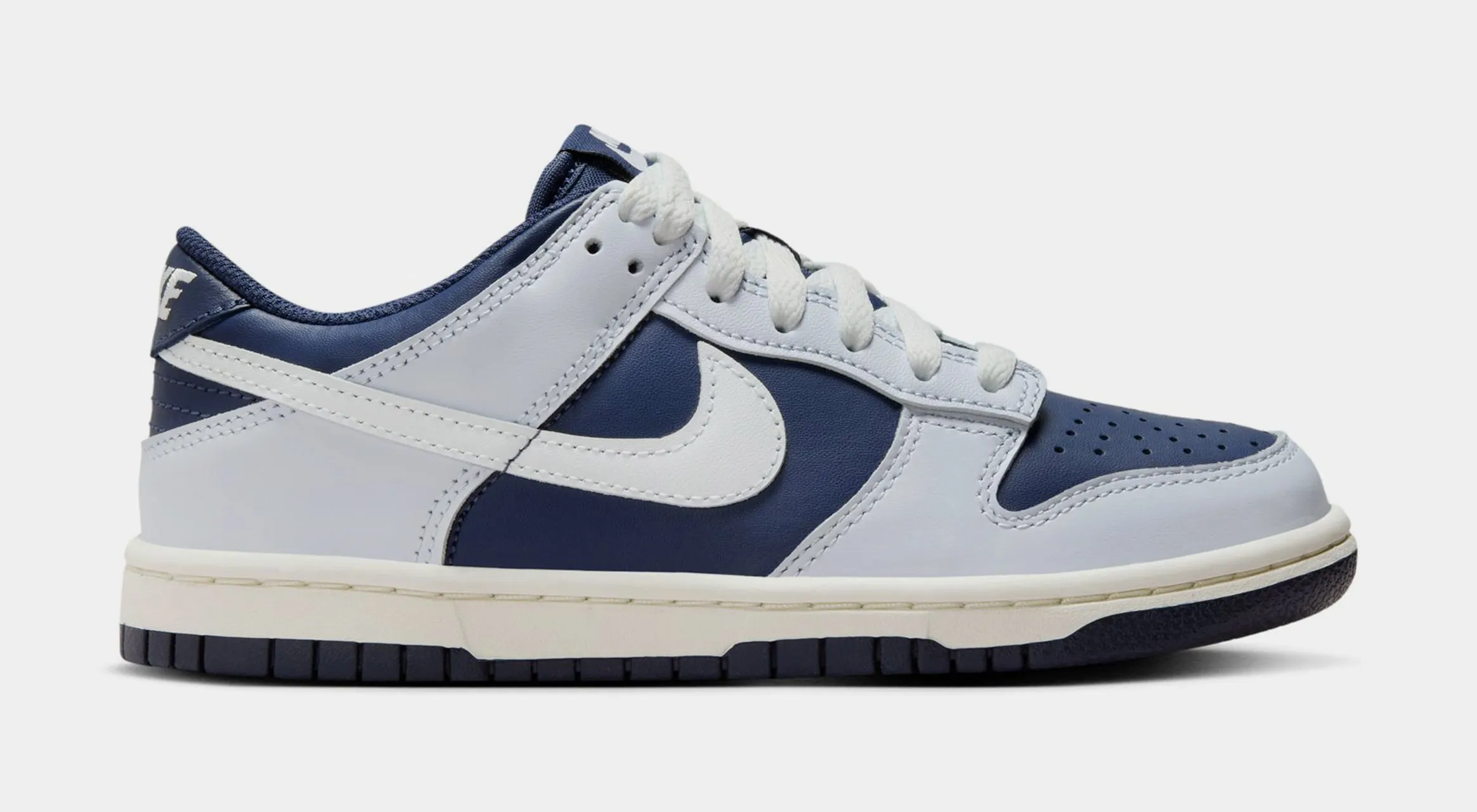 Dunk Low Grade School Lifestyle Shoes (Football Grey/Summit White/Midnight Navy)