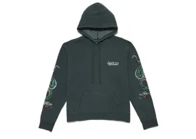 Ed Hardy Charcoal Gray Snake Sleeve Hoodie