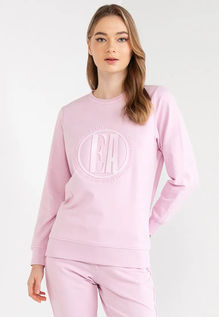 ELLE Active Embossed Camo Logo Sweater