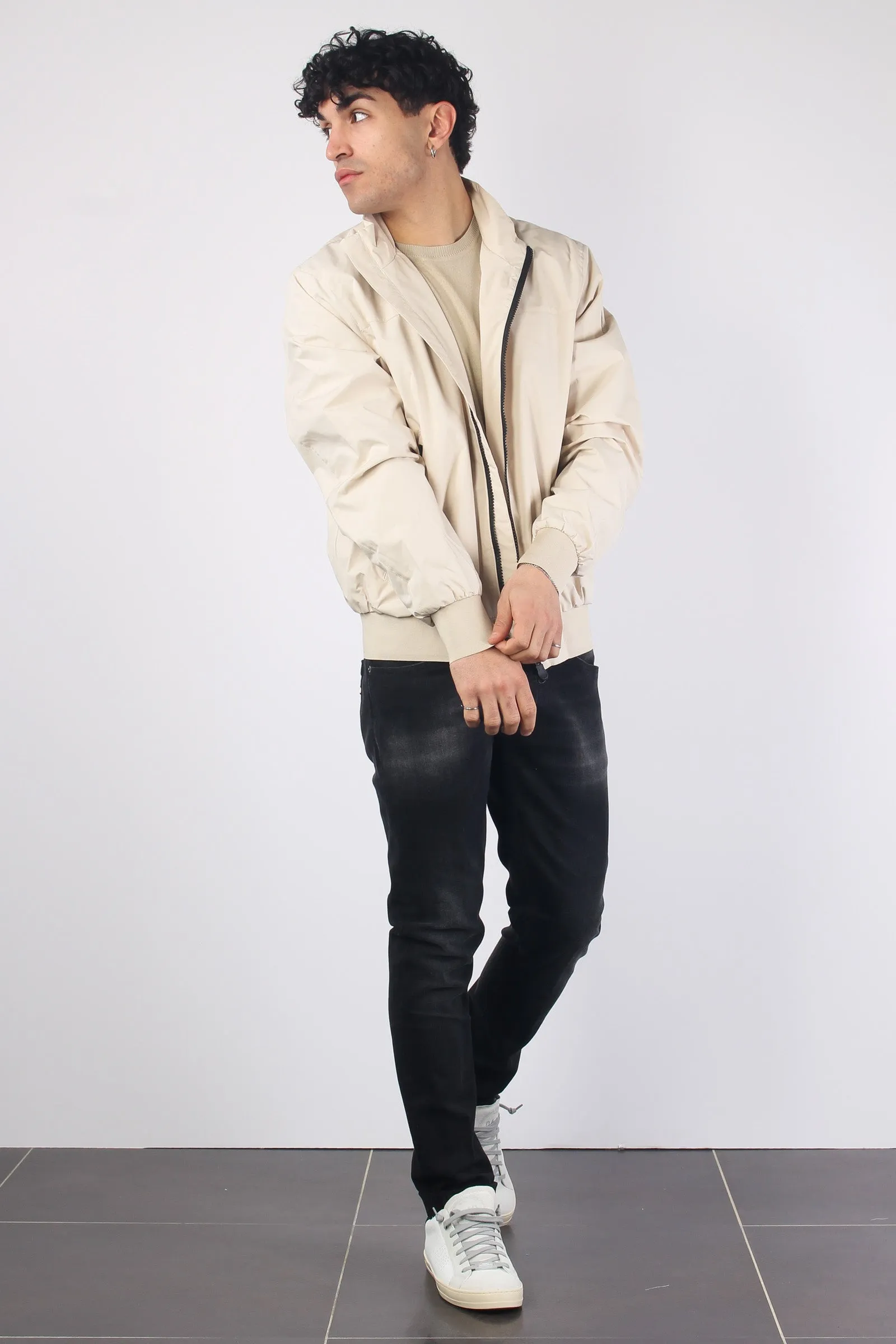 Finlay Bomber Nylon Liscio Beige