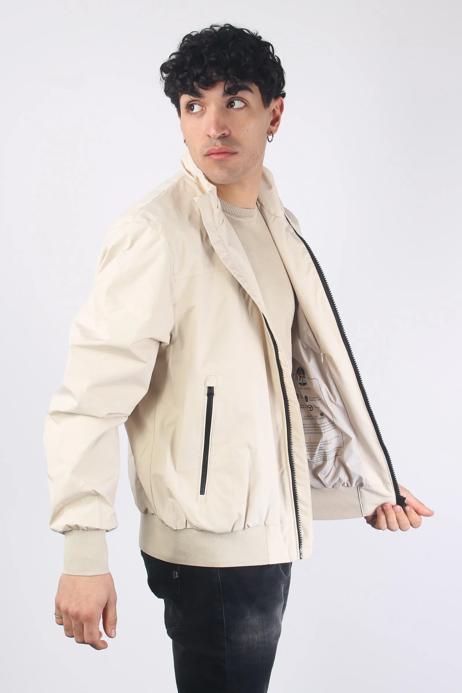 Finlay Bomber Nylon Liscio Beige