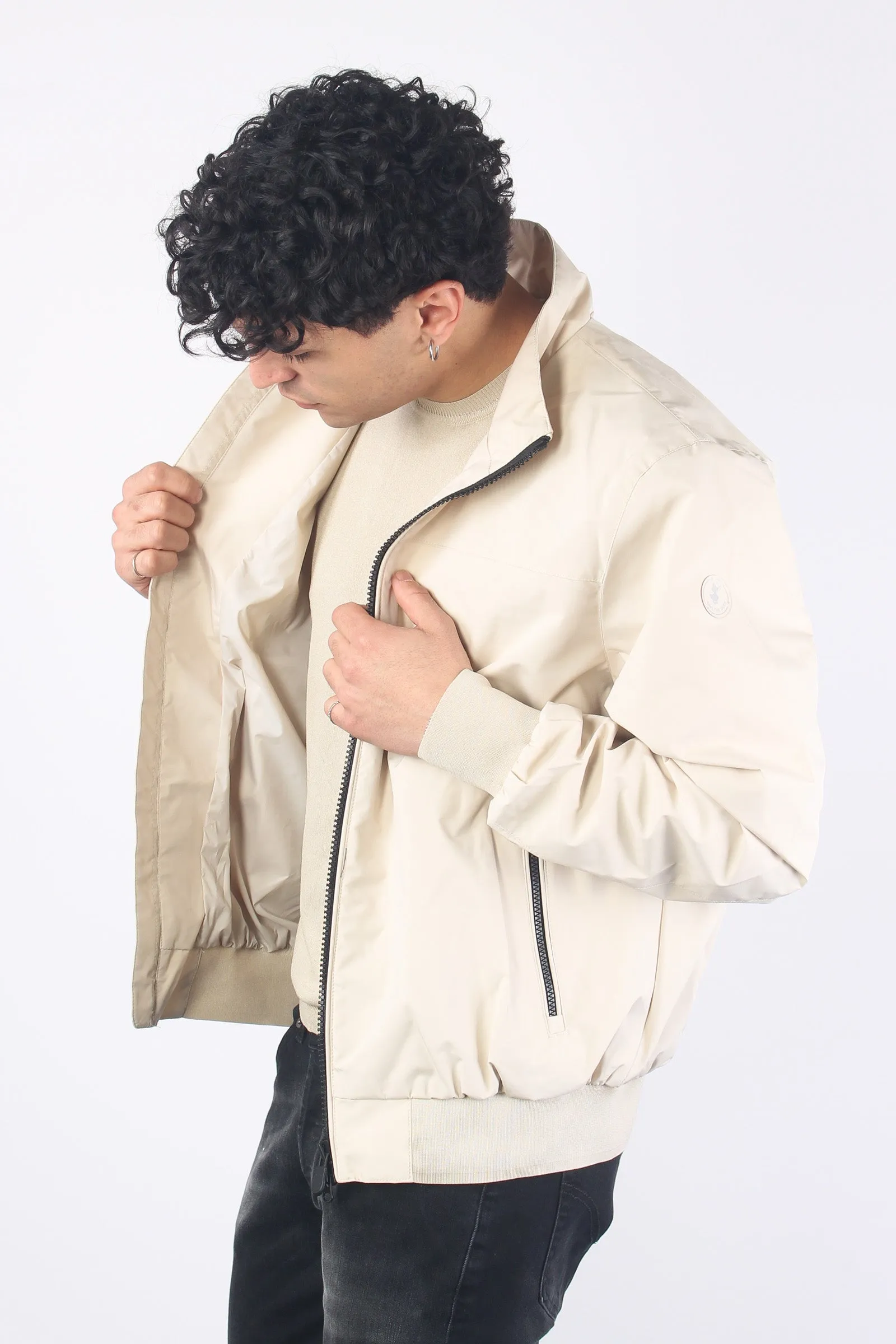 Finlay Bomber Nylon Liscio Beige