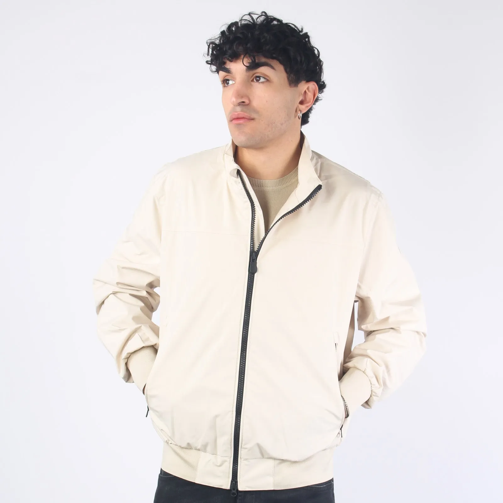 Finlay Bomber Nylon Liscio Beige