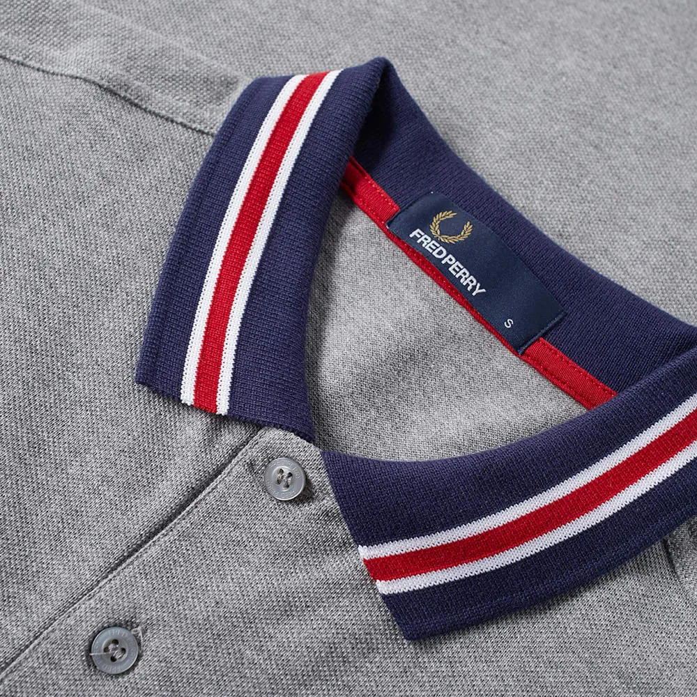 Fred Perry Bomber Stripe Pique PoloSteel