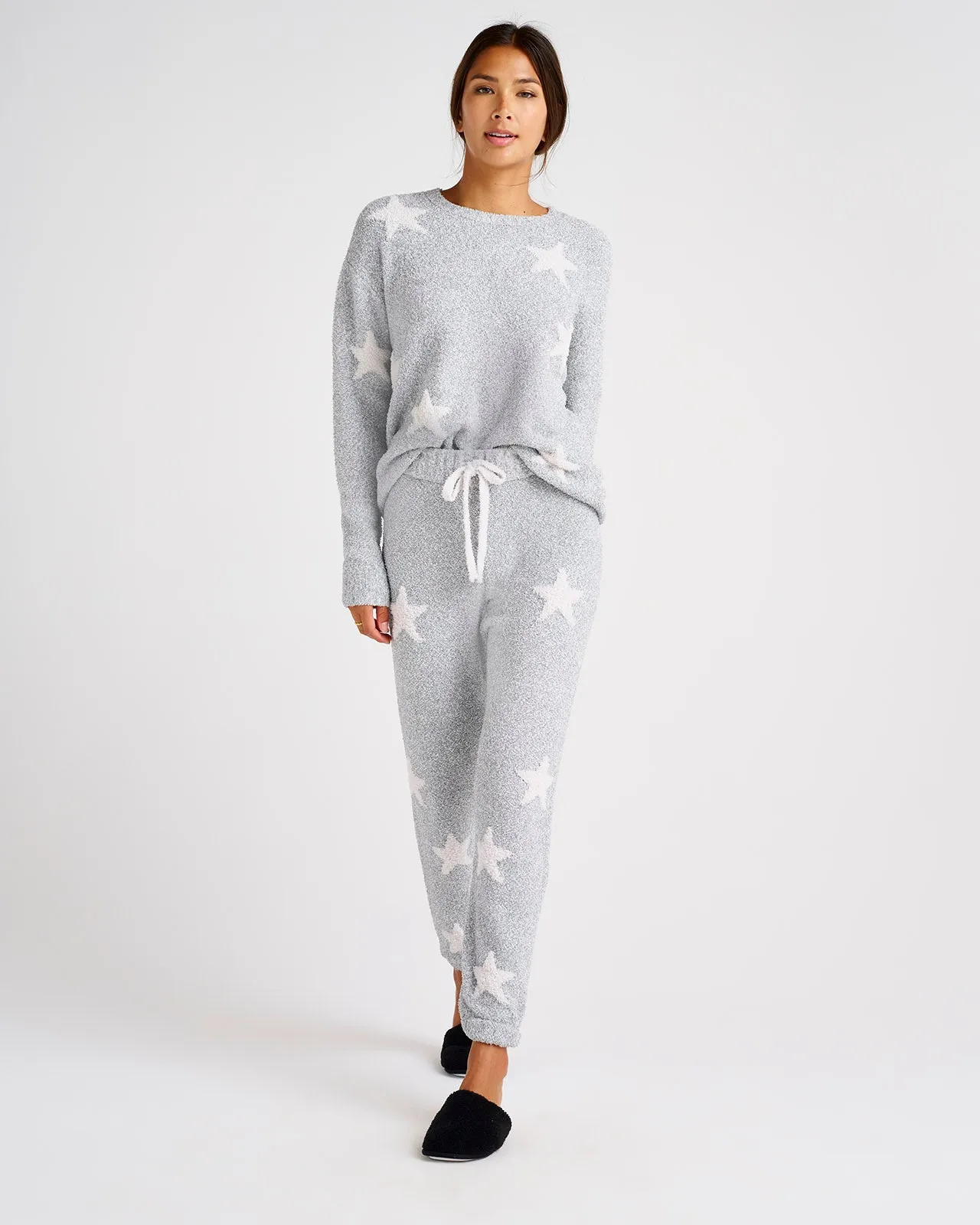 Fuzzy Star Sweater PJ Set