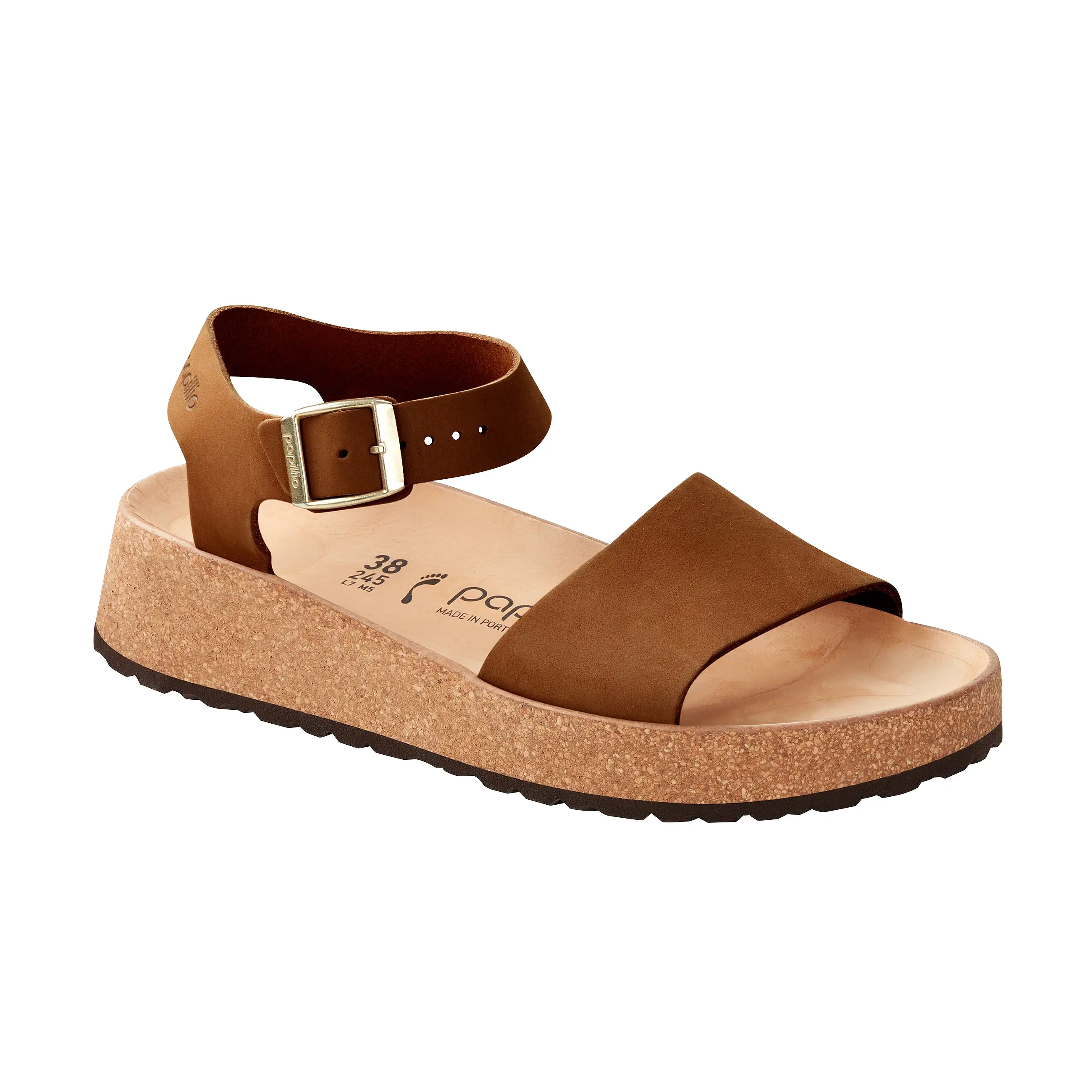 Glenda Pecan Nubuck Leather