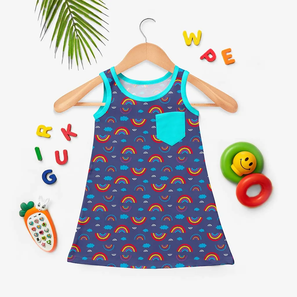 Glow A-line Dress - Rainbow Smiles (4-6 years)