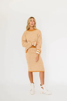 Harper Sweater Skirt Set in Rust