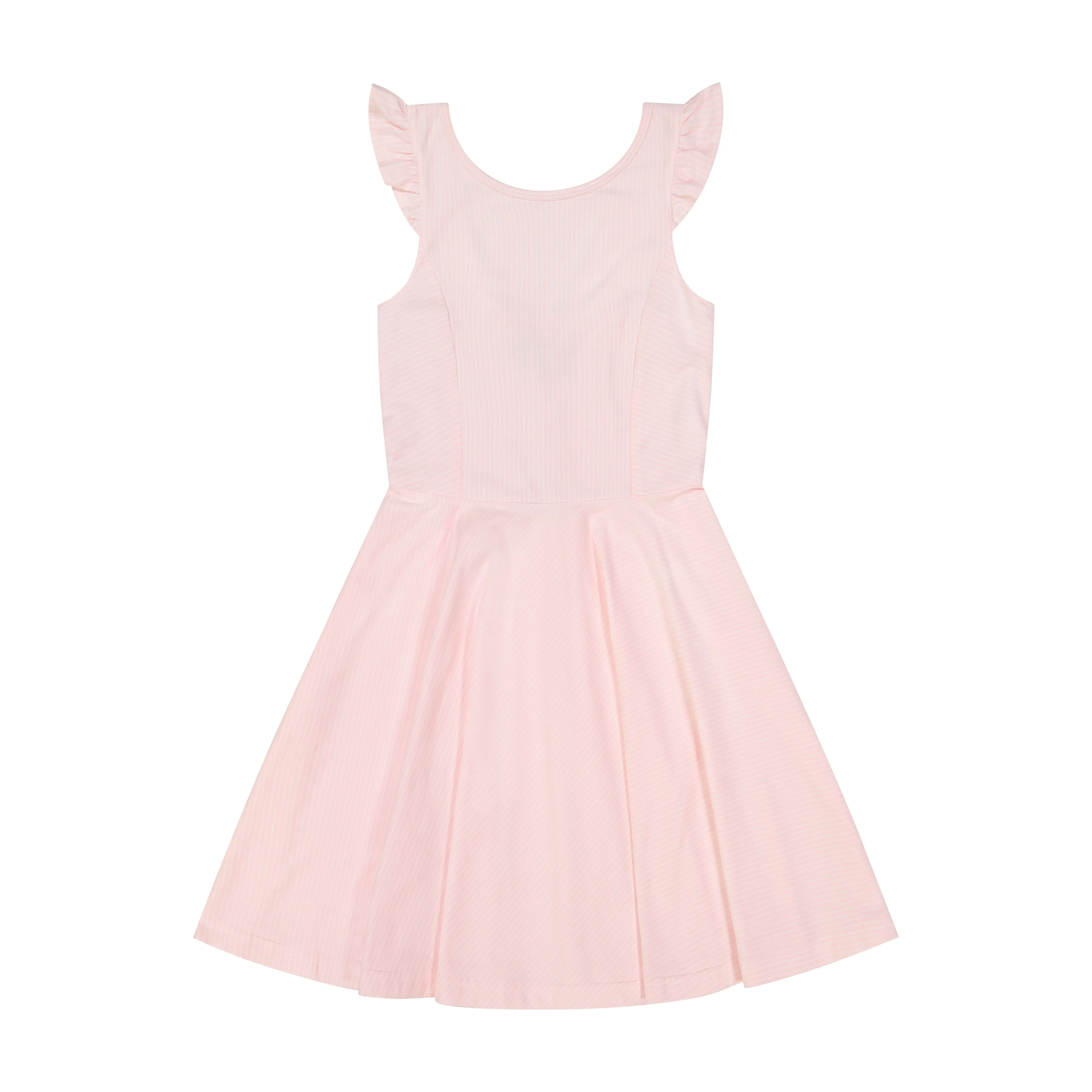 Hayden Dress Light Pink White Stripe